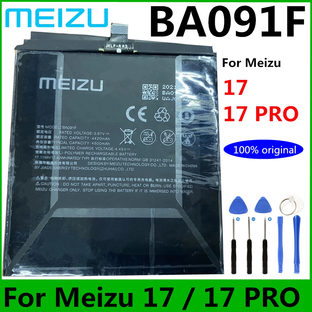 Original New 4500mAh BA091F High Quality Battery for Meizu 17 / 17 Pro Smart Mobile Phone Battery
Original New 4500mAh BA091F High Quality Battery for Meizu 17 / 17 Pro Smart Mobile Phone Battery