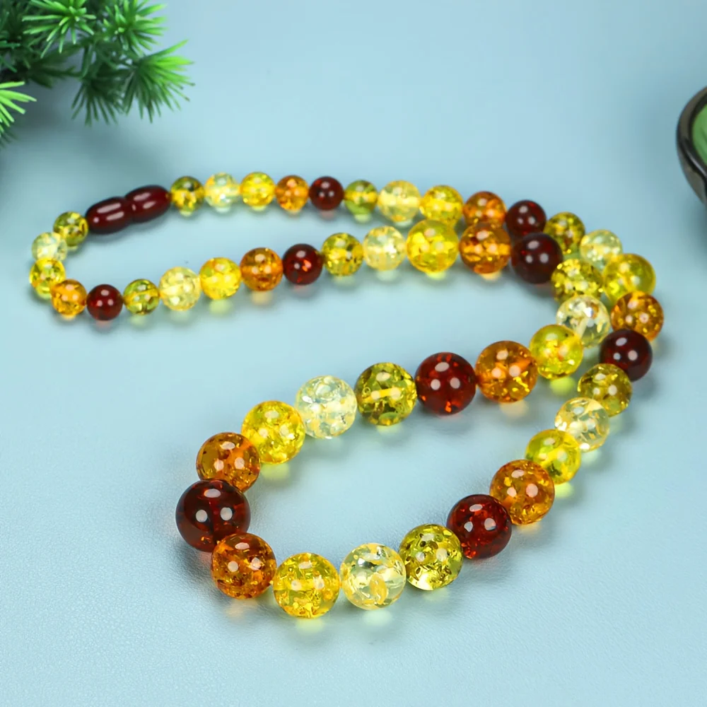 Bohemian amber colorful necklace jewelry, a gift for mom
Bohemian amber colorful necklace jewelry, a gift for mom