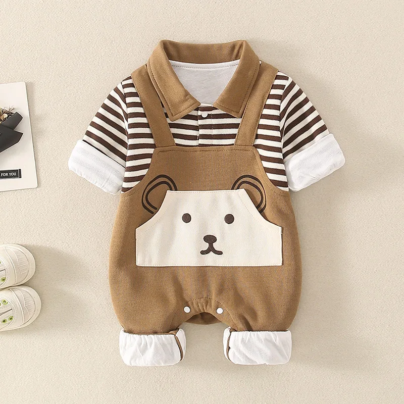Baby Onesie 2023 Autumn and Winter Newborn Clothes Baby Korean Version Of Bear Climbing Suit Double Fake Two Pieces of Clothing
Baby Onesie 2023 Autumn and Winter Newborn Clothes Baby Korean Version Of Bear Climbing Suit Double Fake Two Pieces of Clothing