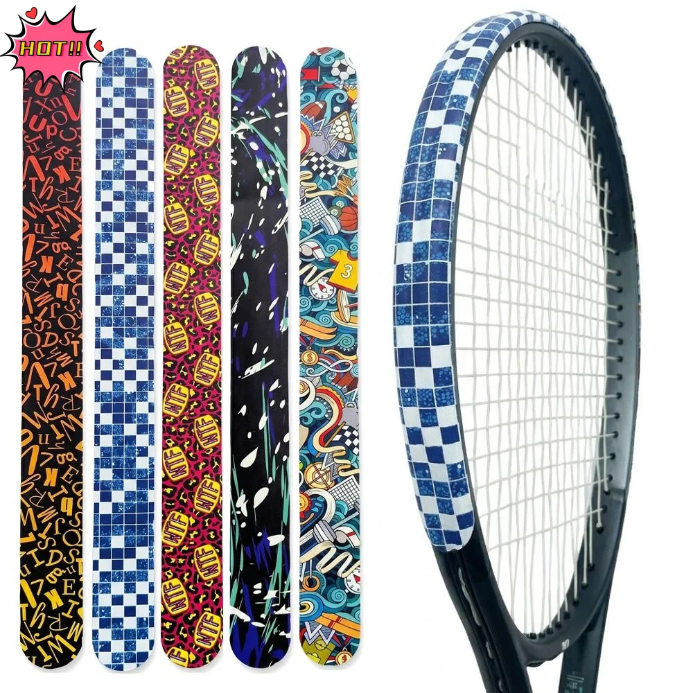 PU Tennis Racket Edge Sticker High Elastic High Fit Tennis Racket Edge Protection Strip Durable Anti-friction