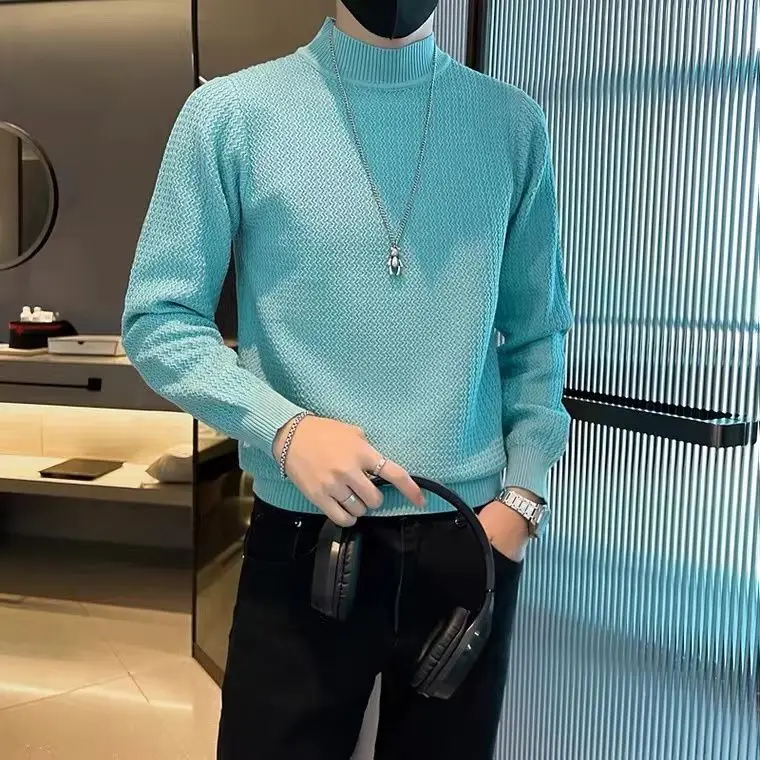 New Autumn Winter Turtleneck Sweater Men Solid Color Casual Knitted Pullovers Sweater Mens Slim Fit Knitwear Mens Clothing D168
New Autumn Winter Turtleneck Sweater Men Solid Color Casual Knitted Pullovers Sweater Mens Slim Fit Knitwear Mens Clothing D168
