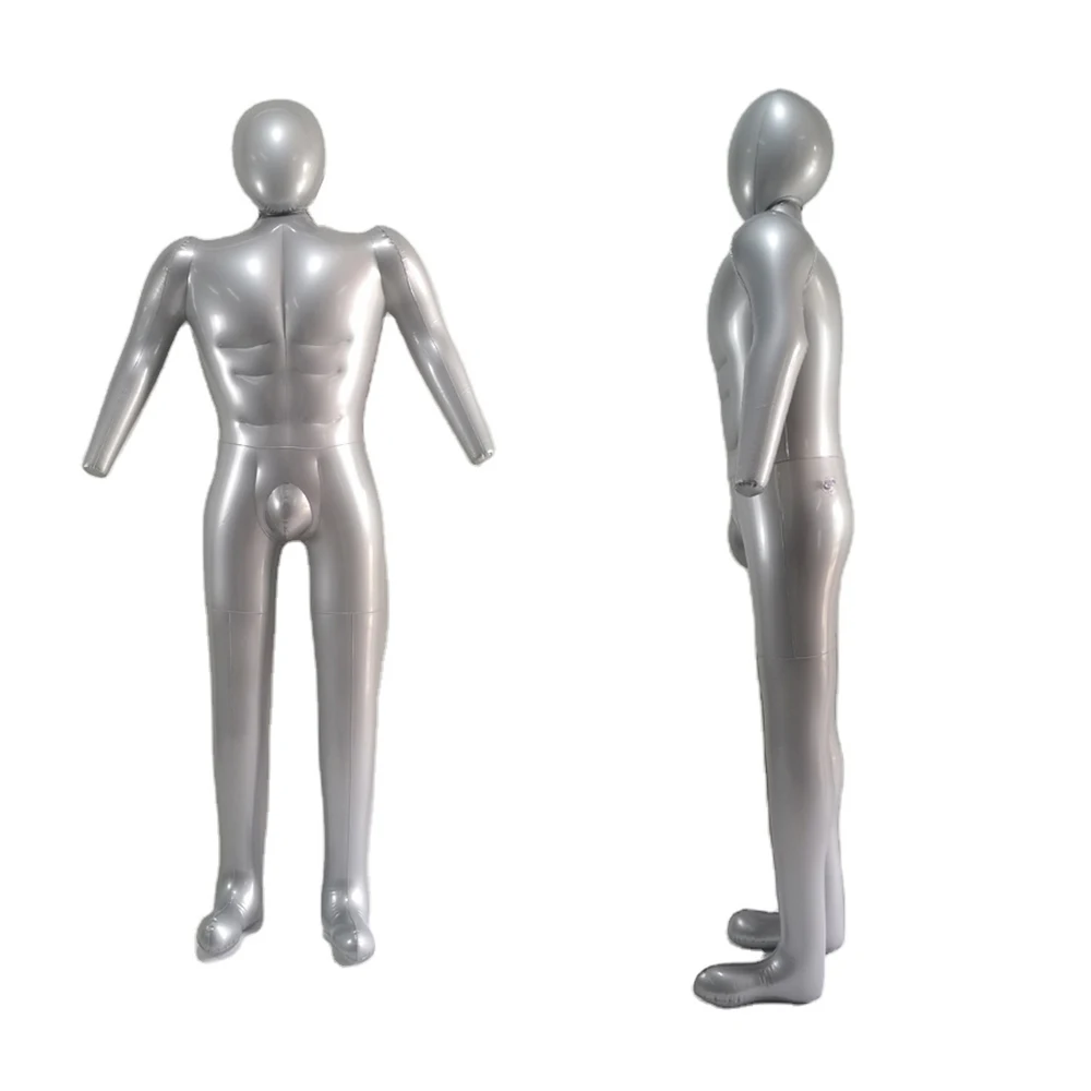 Inflatable Mannequin Man Full Body PVC Blow Up Inflatable Dummy with Arms Silver Male Mannequin
Inflatable Mannequin Man Full Body PVC Blow Up Inflatable Dummy with Arms Silver Male Mannequin