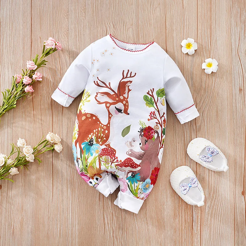 Christmas Fairy Deer Bear Flower Onesie Boy Girl Baby Newborn Romper Knitte Lace Collar 0-18 Months Print Clothes Lovely Soft
Christmas Fairy Deer Bear Flower Onesie Boy Girl Baby Newborn Romper Knitte Lace Collar 0-18 Months Print Clothes Lovely Soft