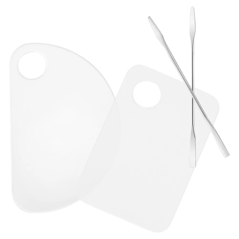 2Sets Transparent Makeup Palettes Acrylic Mixing Plates Lightweight Portable Reusable Nail Art Blending Tray Tools
2Sets Transparent Makeup Palettes Acrylic Mixing Plates Lightweight Portable Reusable Nail Art Blending Tray Tools