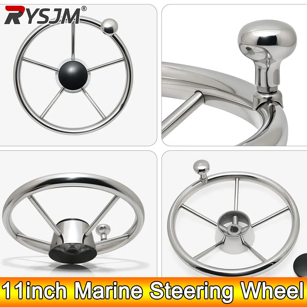 AD 11-дюймовый морской руль из нержавеющей стали с ручкой или без ручки, аксессуары для лодок, пригодные для яхт, лодок
AD 11-дюймовый морской руль из нержавеющей стали с ручкой или без ручки, аксессуары для лодок, пригодные для яхт, лодок