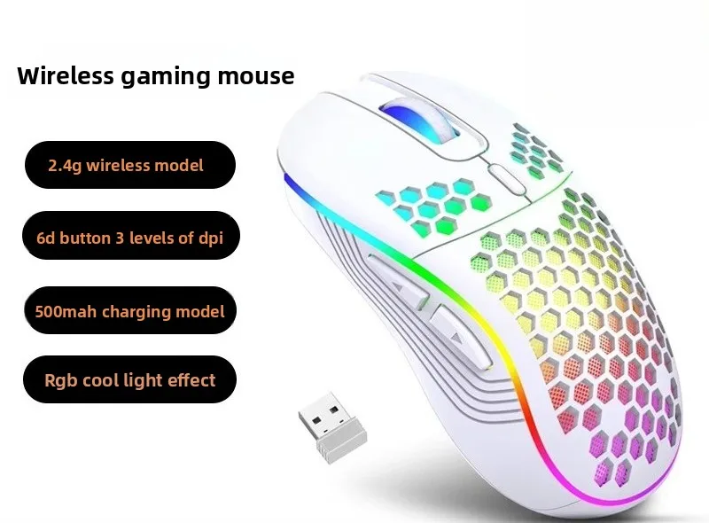 Wireless gaming mouse RGB luminous suitable for office business wired mouse 7200DPI 2.4G connection
Wireless gaming mouse RGB luminous suitable for office business wired mouse 7200DPI 2.4G connection