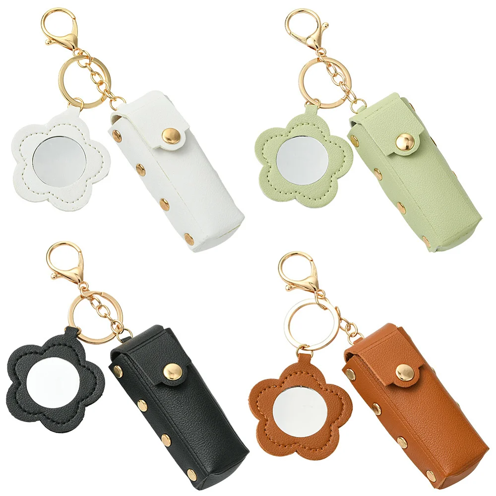 4Pcs 4 Colors Leather Lipstick Storage Bags with Iron Keychain Ring Alloy Clasps Flower Mixed Color 162mm 1pc/color
4Pcs 4 Colors Leather Lipstick Storage Bags with Iron Keychain Ring Alloy Clasps Flower Mixed Color 162mm 1pc/color