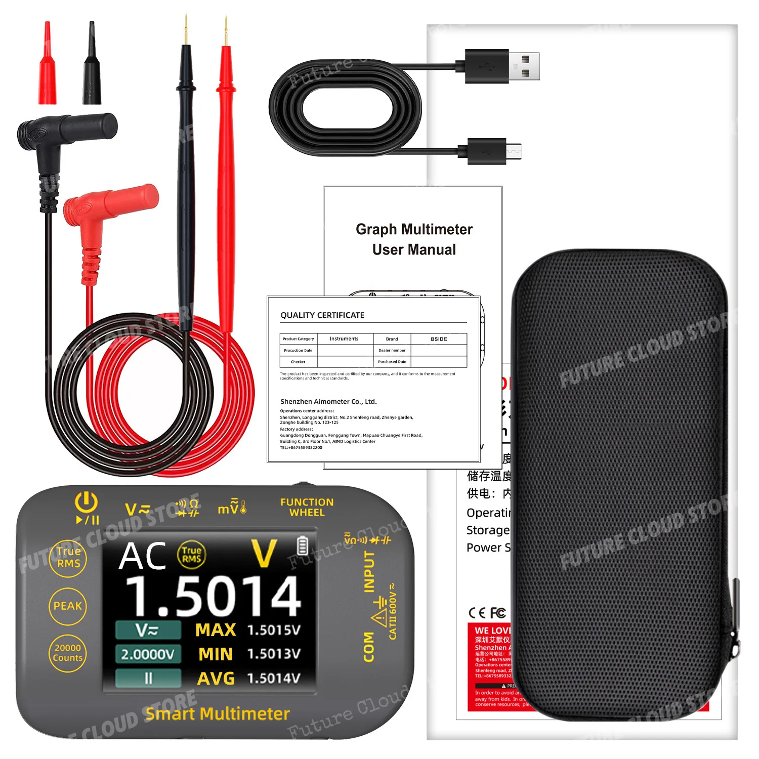 High Precision Digital Multimeter BSIDE S40 Portable Desktop Color Screen 20,000 Word Universal Meter Multimeter
High Precision Digital Multimeter BSIDE S40 Portable Desktop Color Screen 20,000 Word Universal Meter Multimeter