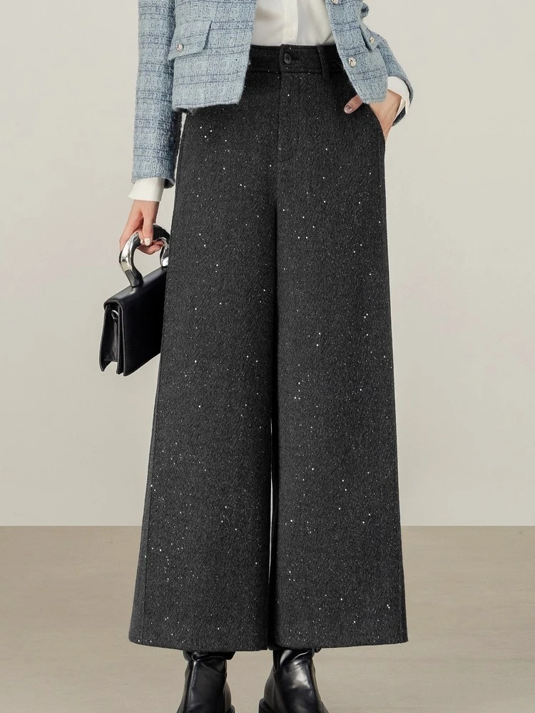 SENTUBILA Women's Wool Blend Wide Leg Pants Women 2025 Winter New Loose Soft Thick Warm Casual Ankle-Length Trousers 154K58788
SENTUBILA Women's Wool Blend Wide Leg Pants Women 2025 Winter New Loose Soft Thick Warm Casual Ankle-Length Trousers 154K58788