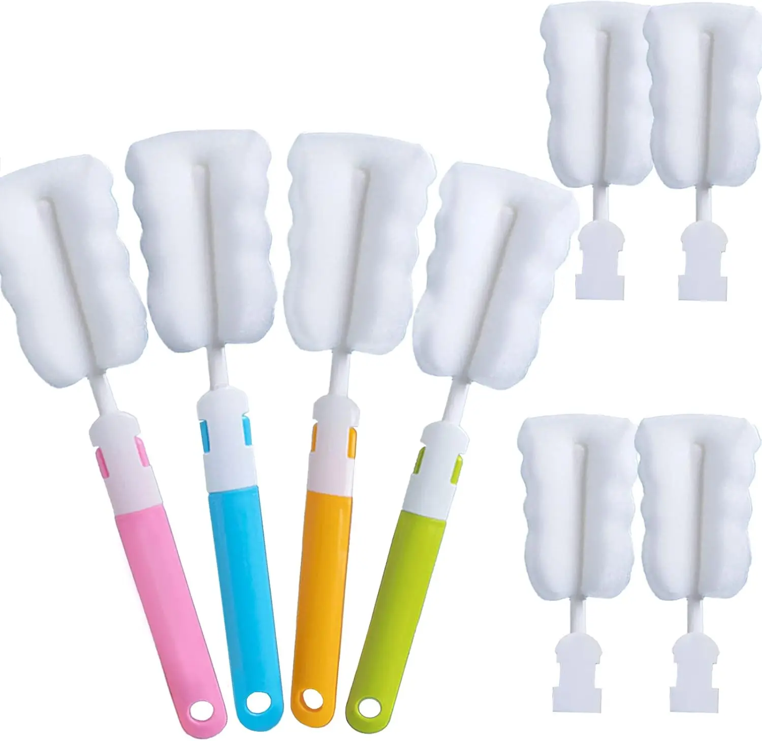 Bottle Brush Set with 4 Replacement Heads - Long Handle Sponge Cleaner for Baby Bottles, Vacuum Flasks
Bottle Brush Set with 4 Replacement Heads - Long Handle Sponge Cleaner for Baby Bottles, Vacuum Flasks
