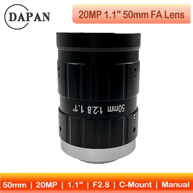 20MP 50mm C Mount 1.1Inch Industrial Lens - Manual Aperture, Compact Design for Factory Automation & Smart Cameras
20MP 50mm C Mount 1.1Inch Industrial Lens - Manual Aperture, Compact Design for Factory Automation & Smart Cameras