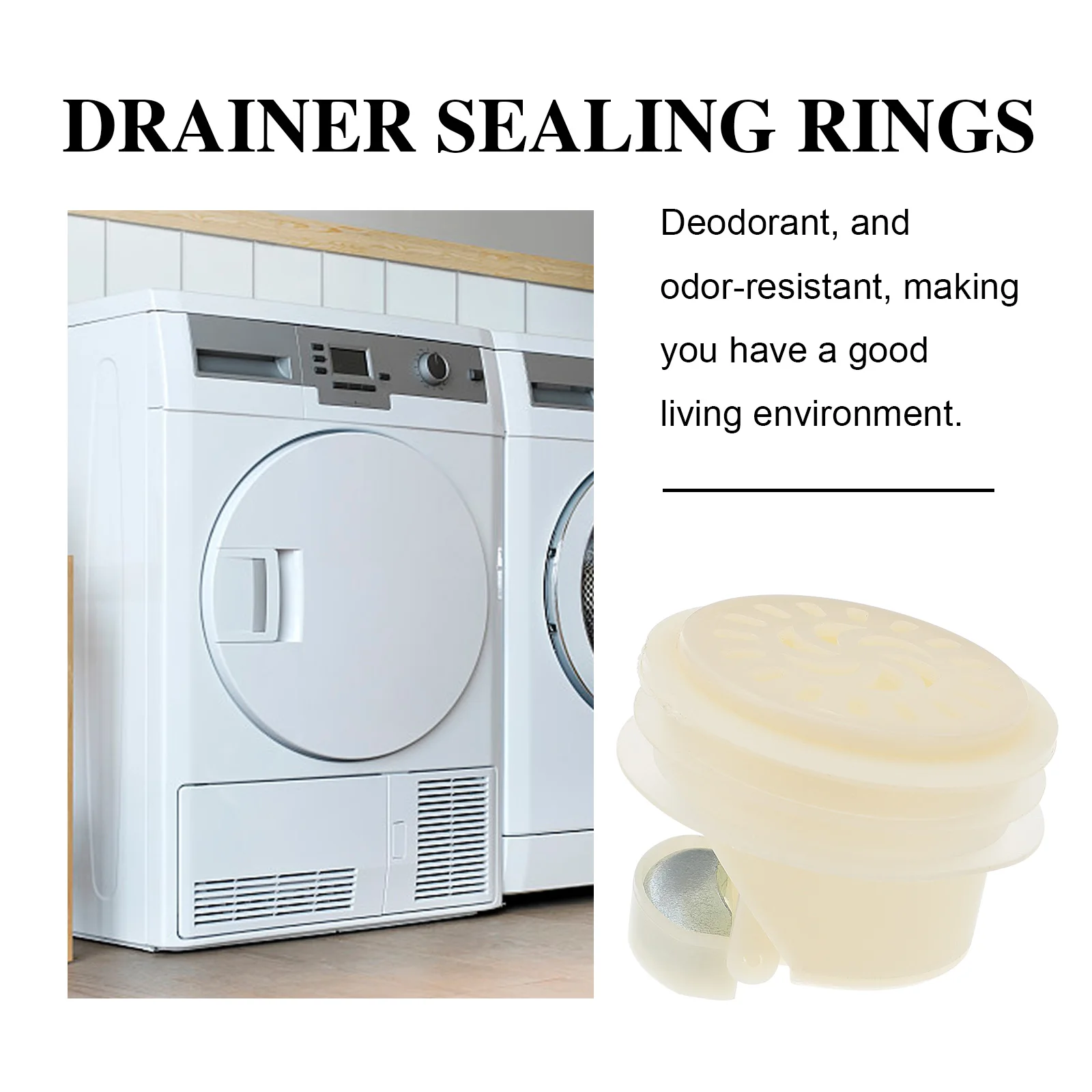 4 Pcs White Floor Drain Cores Deodorant Odor Resistant Sealing Rings for Toilet Washing Machine Shower Drains Strainers
4 Pcs White Floor Drain Cores Deodorant Odor Resistant Sealing Rings for Toilet Washing Machine Shower Drains Strainers