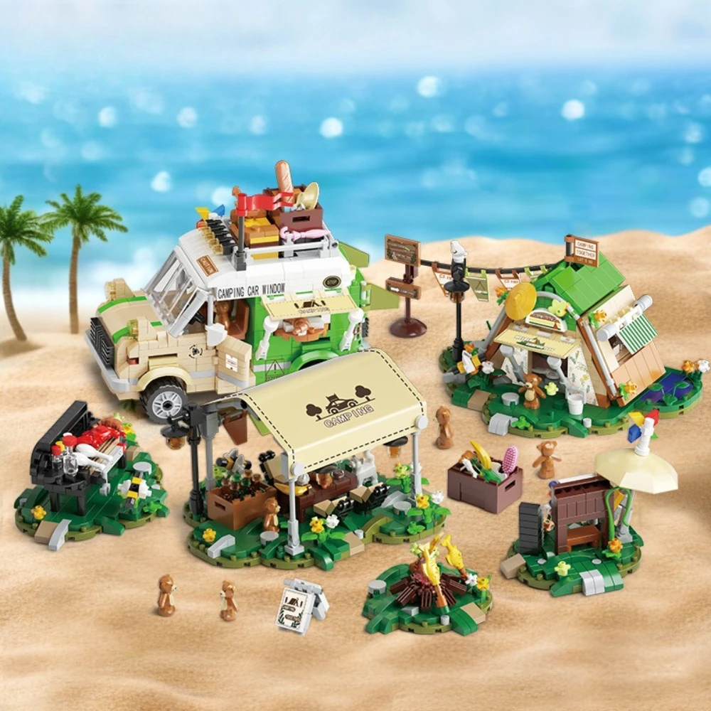 Набор строительных блоков MOC: Фургон для кемпинга с костром, сцена пикника, настольная модель автомобиля, декоративные кирпичики, игрушки для детей, подарок на день рождения или праздник
Набор строительных блоков MOC: Фургон для кемпинга с костром, сцена пикника, настольная модель автомобиля, декоративные кирпичики, игрушки для детей, подарок на день рождения или праздник