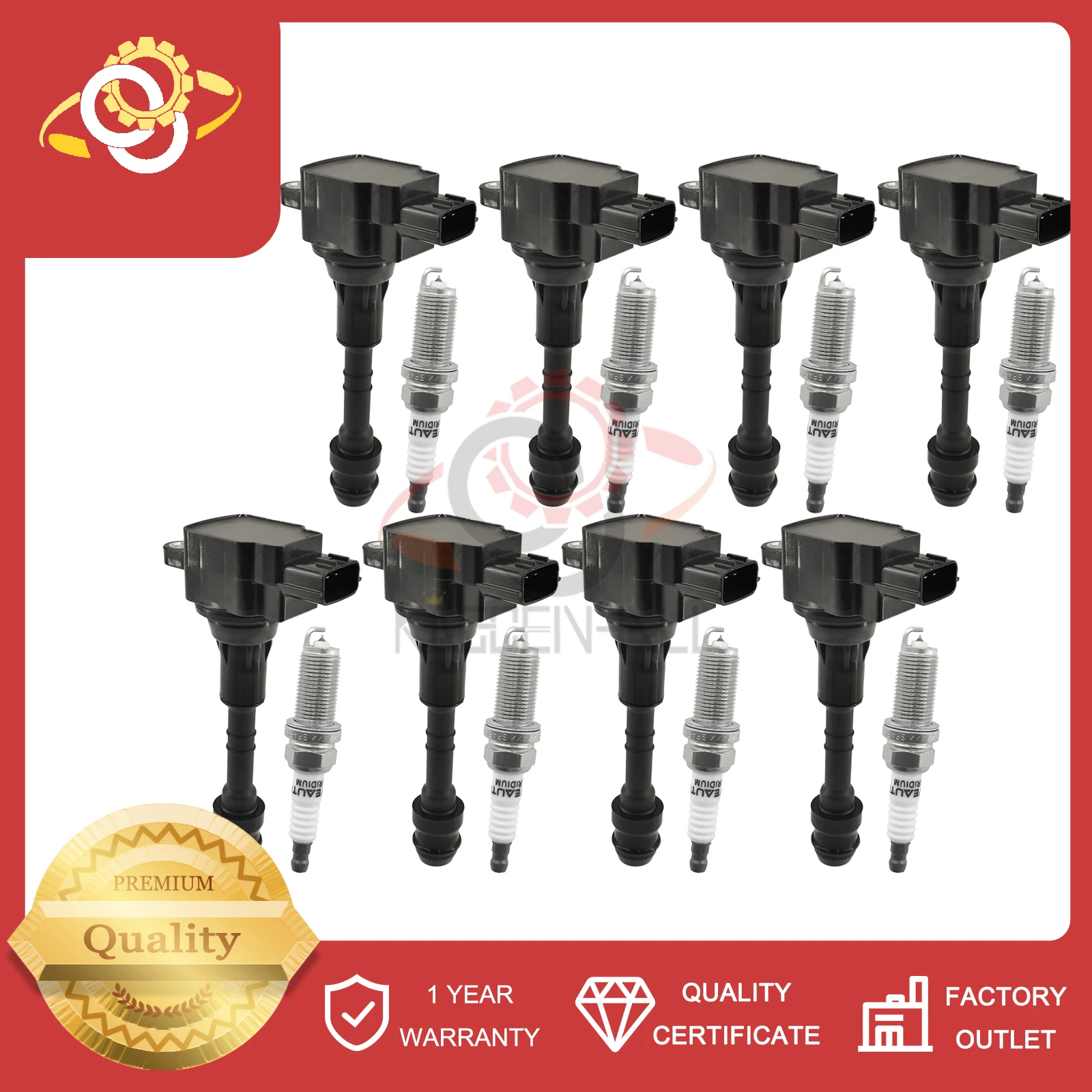 8pcs Ignition Coil Spark Plug Set 22448-7S015 22401-2DR16 Compatible With Nissan Titan Armada Pathfinder 5.6L V8 Engine Parts
8pcs Ignition Coil Spark Plug Set 22448-7S015 22401-2DR16 Compatible With Nissan Titan Armada Pathfinder 5.6L V8 Engine Parts