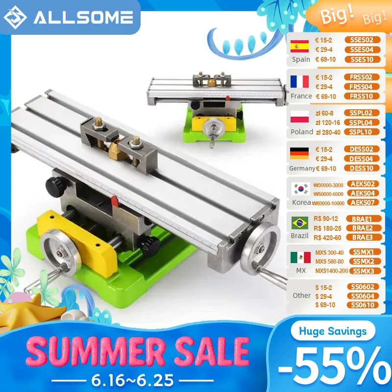 ALLSOME MINIQ Multifunction Drill Vise Fixture Working Table Mini Precision Milling Machine Worktable
ALLSOME MINIQ Multifunction Drill Vise Fixture Working Table Mini Precision Milling Machine Worktable