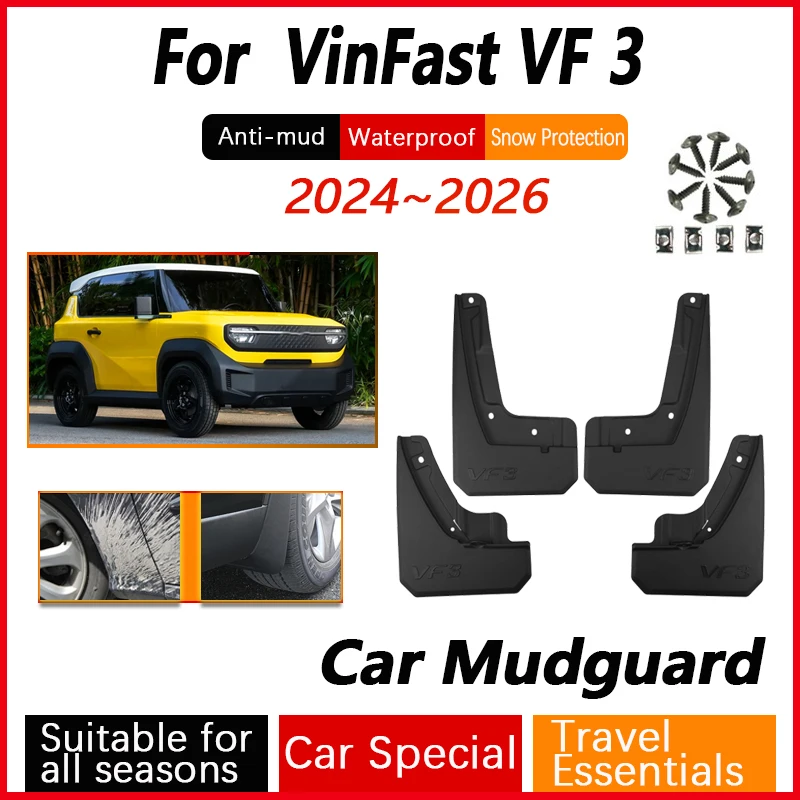 Car Mudguards For VinFast VF3 2026 Accessories 2024 2025 Auto Anti-splash Flares Splash Guards Mud Flaps Mudflap Car Accessories
Car Mudguards For VinFast VF3 2026 Accessories 2024 2025 Auto Anti-splash Flares Splash Guards Mud Flaps Mudflap Car Accessories