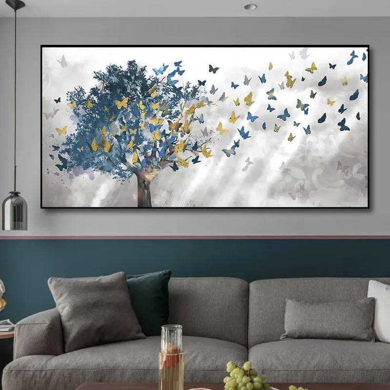 Abstract Blue Trees and Butterfly Canvas Painting Tree Landscape Poster and Prints Nordic Pictures for Home Wall Art Decor
Abstract Blue Trees and Butterfly Canvas Painting Tree Landscape Poster and Prints Nordic Pictures for Home Wall Art Decor