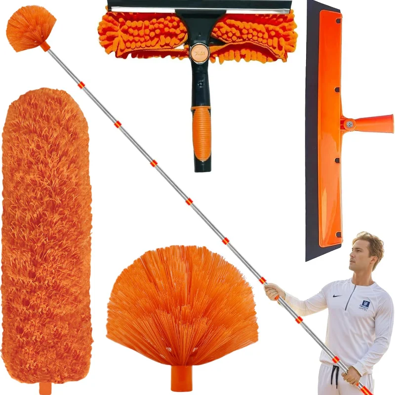 BAAG-Extendable Handle High Reach Duster Kit-Fan Blade& Feather Dusters Included, Window Washer& Squeegee, Cobweb Duster
BAAG-Extendable Handle High Reach Duster Kit-Fan Blade& Feather Dusters Included, Window Washer& Squeegee, Cobweb Duster
