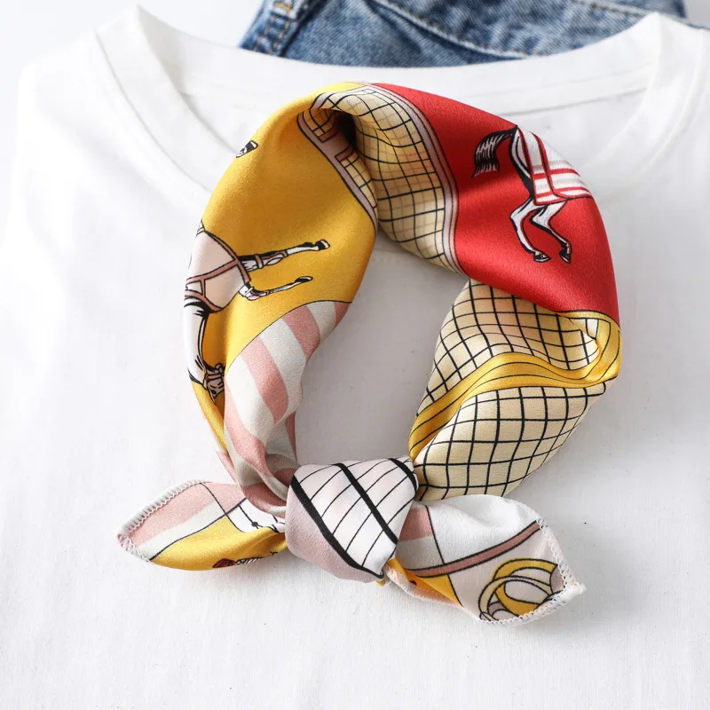 New Summer Small Square Scarf for Women, Printed Silk Scarf, Decorative Neckerchief, Cartoon Animal Plaid Striped Scarf
New Summer Small Square Scarf for Women, Printed Silk Scarf, Decorative Neckerchief, Cartoon Animal Plaid Striped Scarf