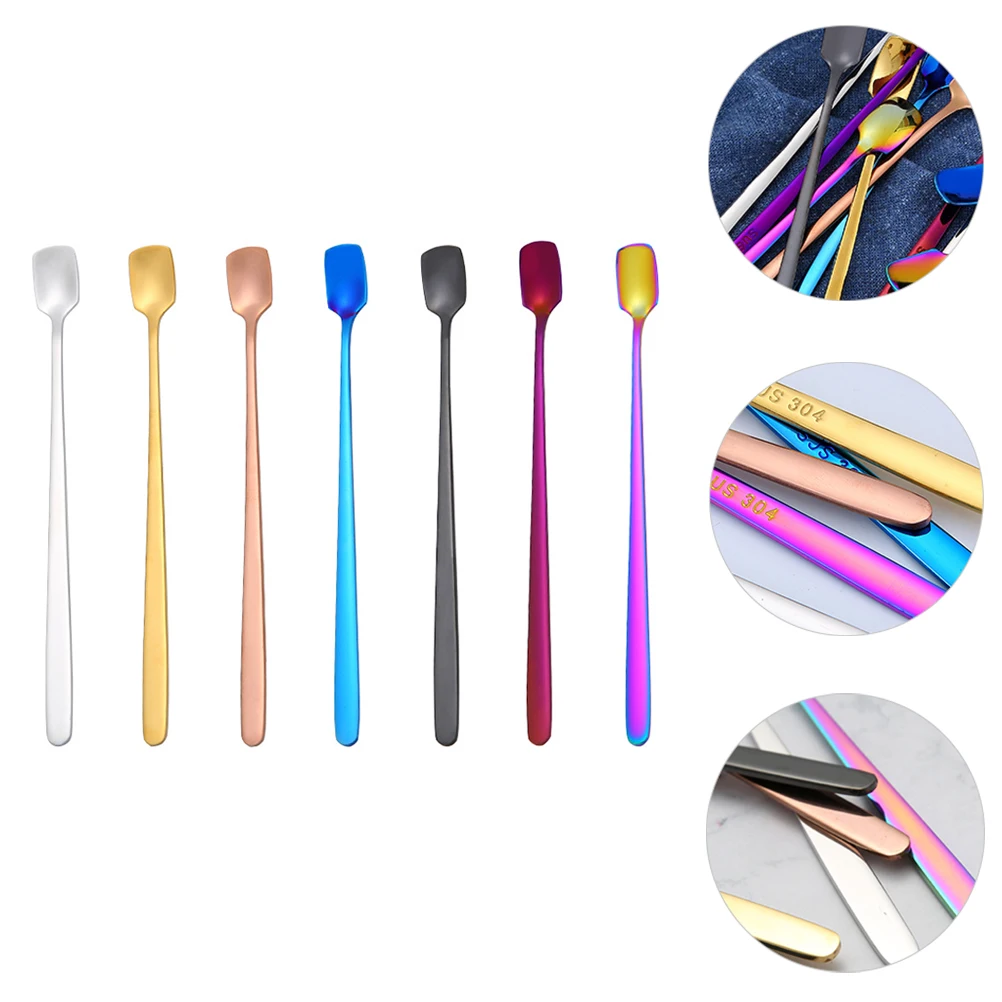 7pcs Coffee Stainless Steel Mixing Household Tableware Stirring Spoons Polished Kitchen Gadgets Baking Tools
7pcs Coffee Stainless Steel Mixing Household Tableware Stirring Spoons Polished Kitchen Gadgets Baking Tools