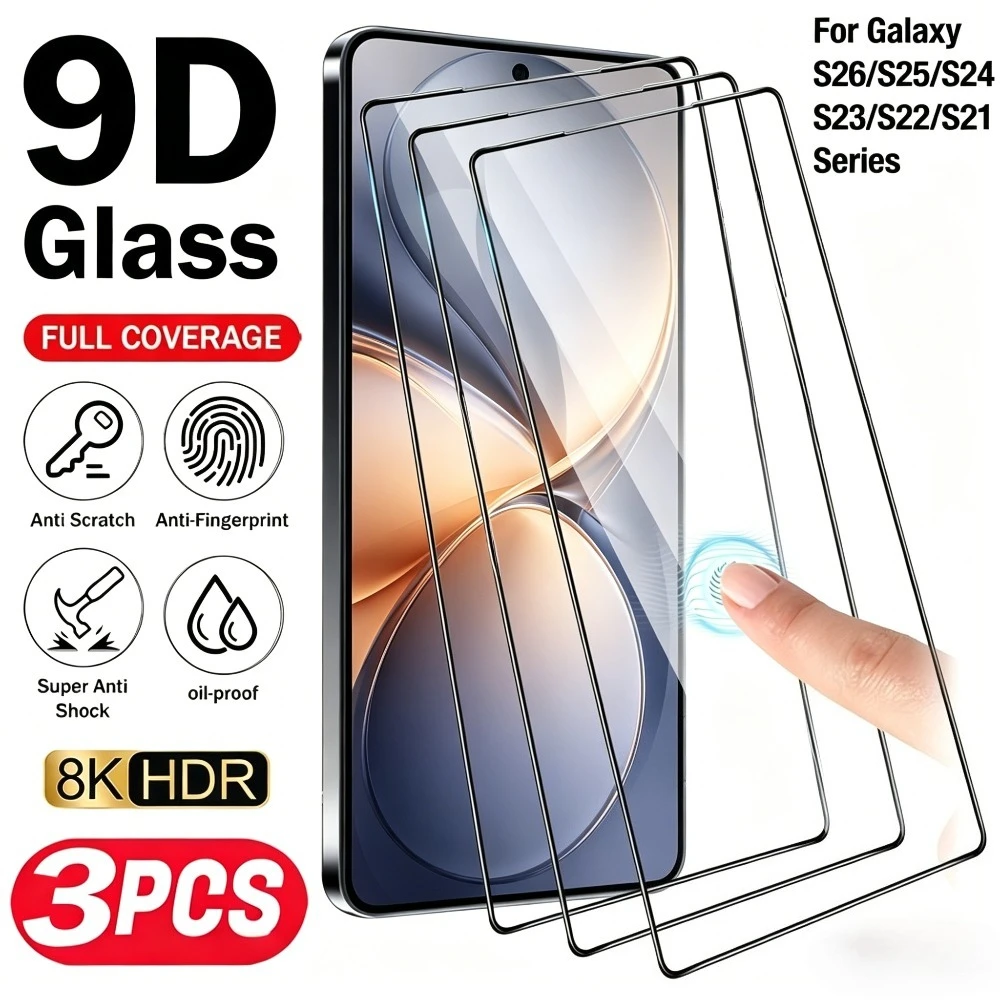 3 шт. ультрапрозрачное закаленное стекло для Samsung Galaxy S26 S25 S24 Ultra S23 S22 S21 Plus S25 S24 FE, защита от падений, полноразмерная защита экрана
3 шт. ультрапрозрачное закаленное стекло для Samsung Galaxy S26 S25 S24 Ultra S23 S22 S21 Plus S25 S24 FE, защита от падений, полноразмерная защита экрана