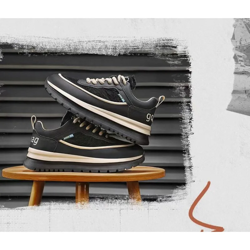 Streetwear Men's Synthetic Leather Platform Sneakers 2026 New Waterproof Anti Slip Thick Sole Casual Work Footwear
Streetwear Men's Synthetic Leather Platform Sneakers 2026 New Waterproof Anti Slip Thick Sole Casual Work Footwear
