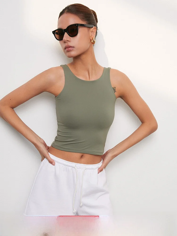 DiscoGlam Kardaian Double Layer Fabric round Ne 2 Ways to Wear Fitn ort Vest Women Summer Outerwear Slim Fit Commute...
DiscoGlam Kardaian Double Layer Fabric round Ne 2 Ways to Wear Fitn ort Vest Women Summer Outerwear Slim Fit Commute...