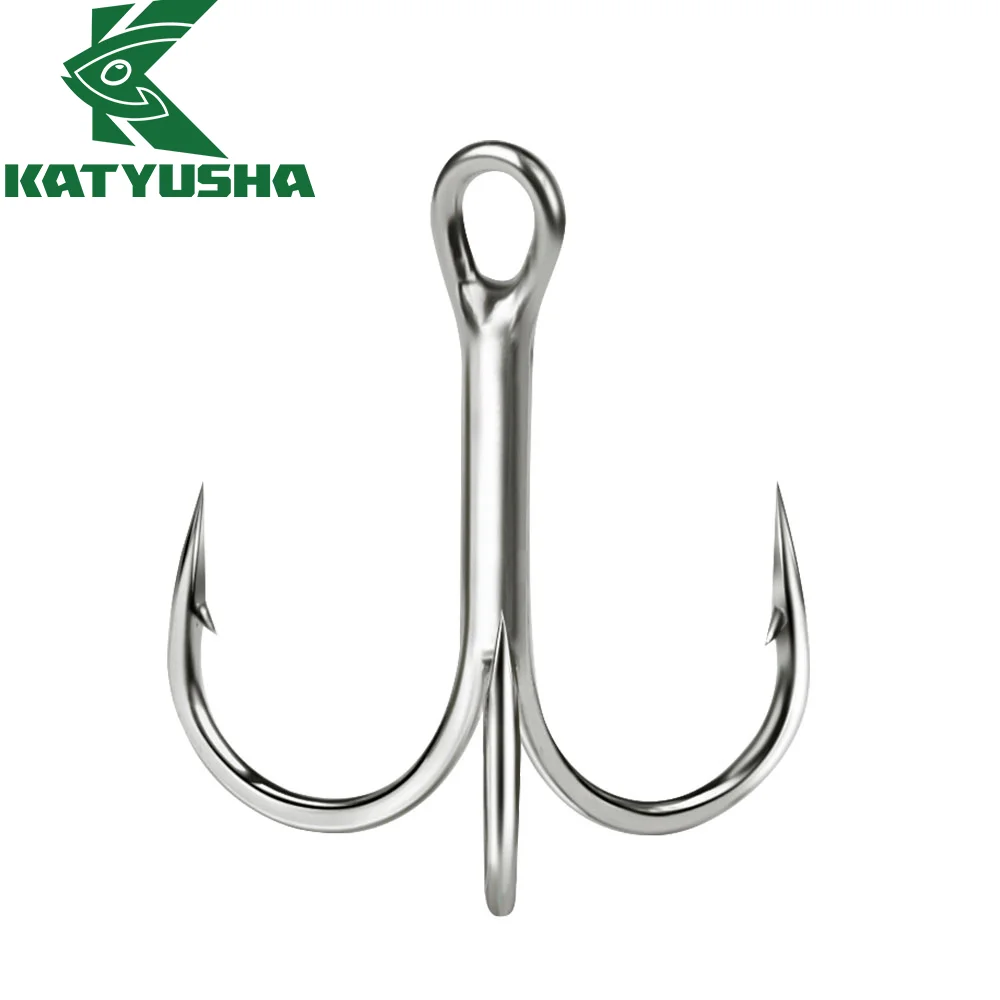 KATYUSHA Round Bend Treble Hooks High Carbon Steel Sharp Barbed Triple Hooks For Hard Baits Salt/Freshwater Fishing Accessories
KATYUSHA Round Bend Treble Hooks High Carbon Steel Sharp Barbed Triple Hooks For Hard Baits Salt/Freshwater Fishing Accessories