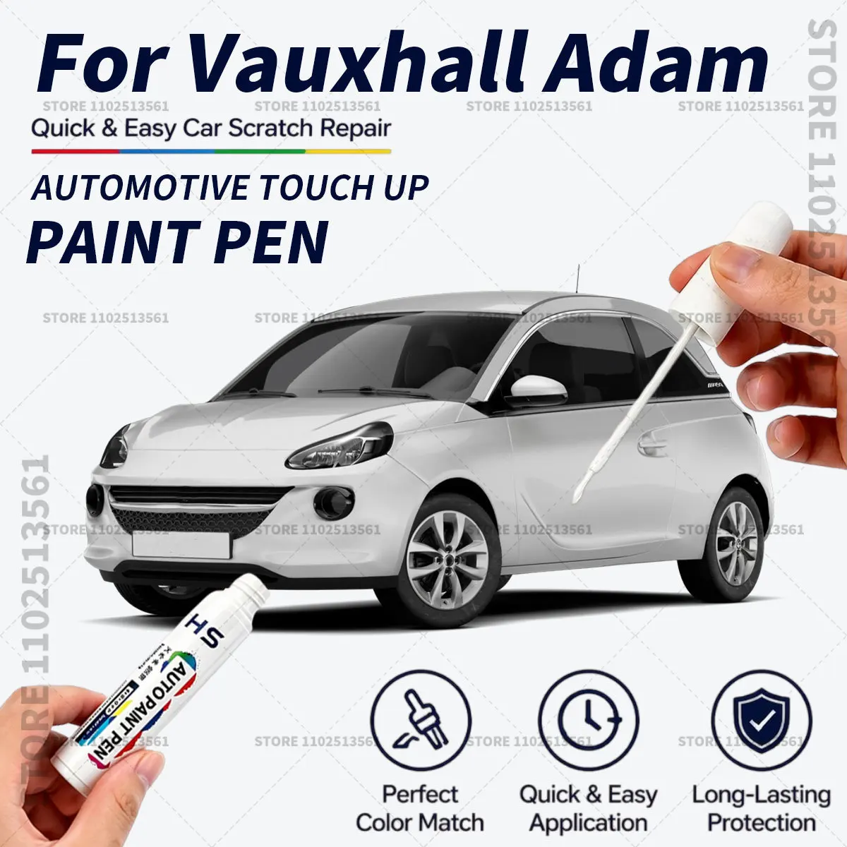 For Vauxhall Adam Automotive Touch Up Paint Pen Car Paint Scratch Remover Quick Dry Repair Brush for Vehicle Paint Blue Black
For Vauxhall Adam Automotive Touch Up Paint Pen Car Paint Scratch Remover Quick Dry Repair Brush for Vehicle Paint Blue Black