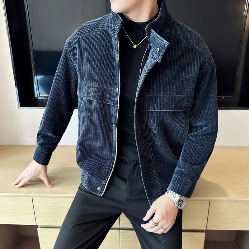 Autumn Winter Thickened Corduroy Short Jacket Men's High Quality Fleece Casual Coat Streetwear Lapel Business Windbreaker Coats
Autumn Winter Thickened Corduroy Short Jacket Men's High Quality Fleece Casual Coat Streetwear Lapel Business Windbreaker Coats