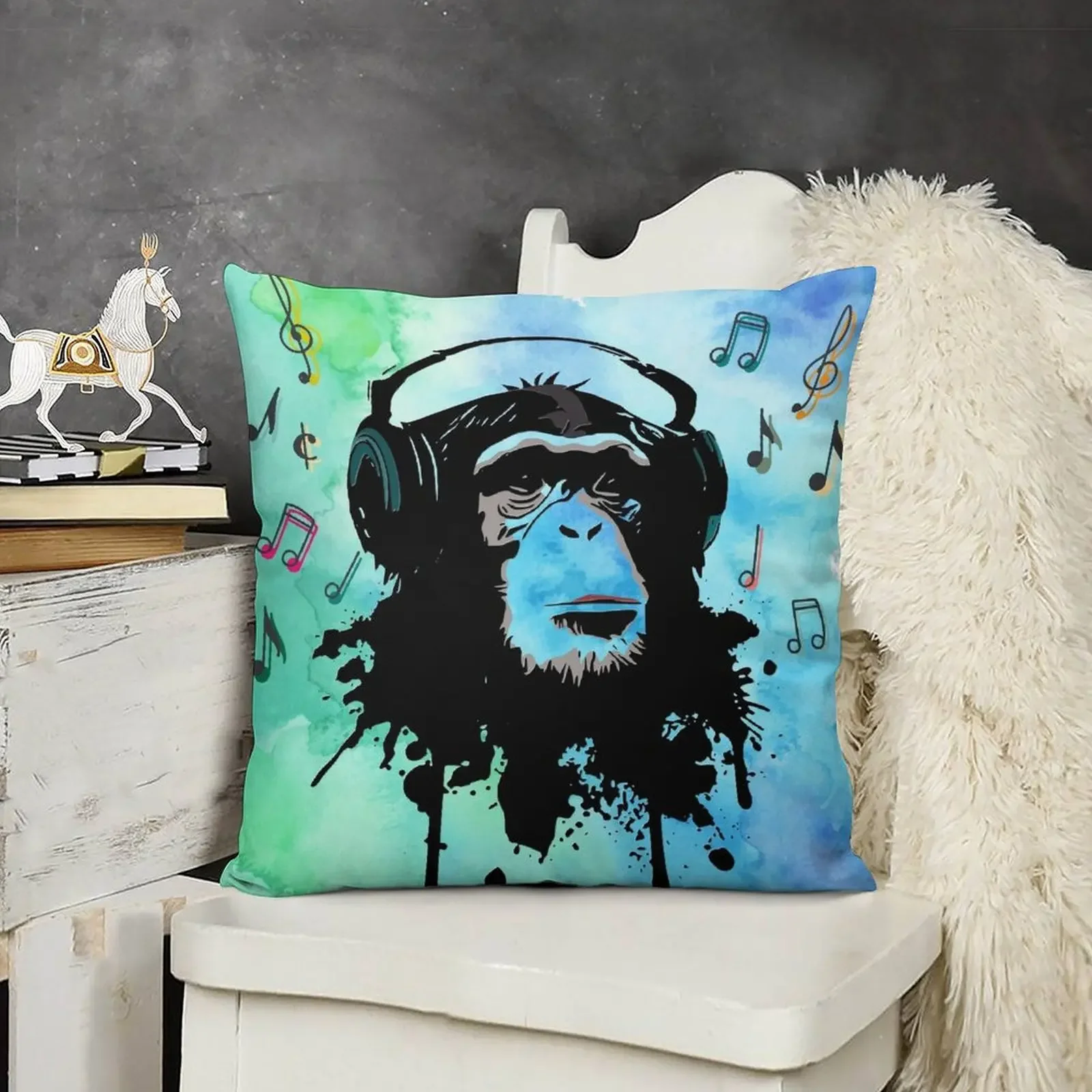 Chimpanzee / monkey with headphones Throw Pillow Christmas Pillowcase Luxury Pillow Cover Rectangular Cushion Cover pillow
Chimpanzee / monkey with headphones Throw Pillow Christmas Pillowcase Luxury Pillow Cover Rectangular Cushion Cover pillow