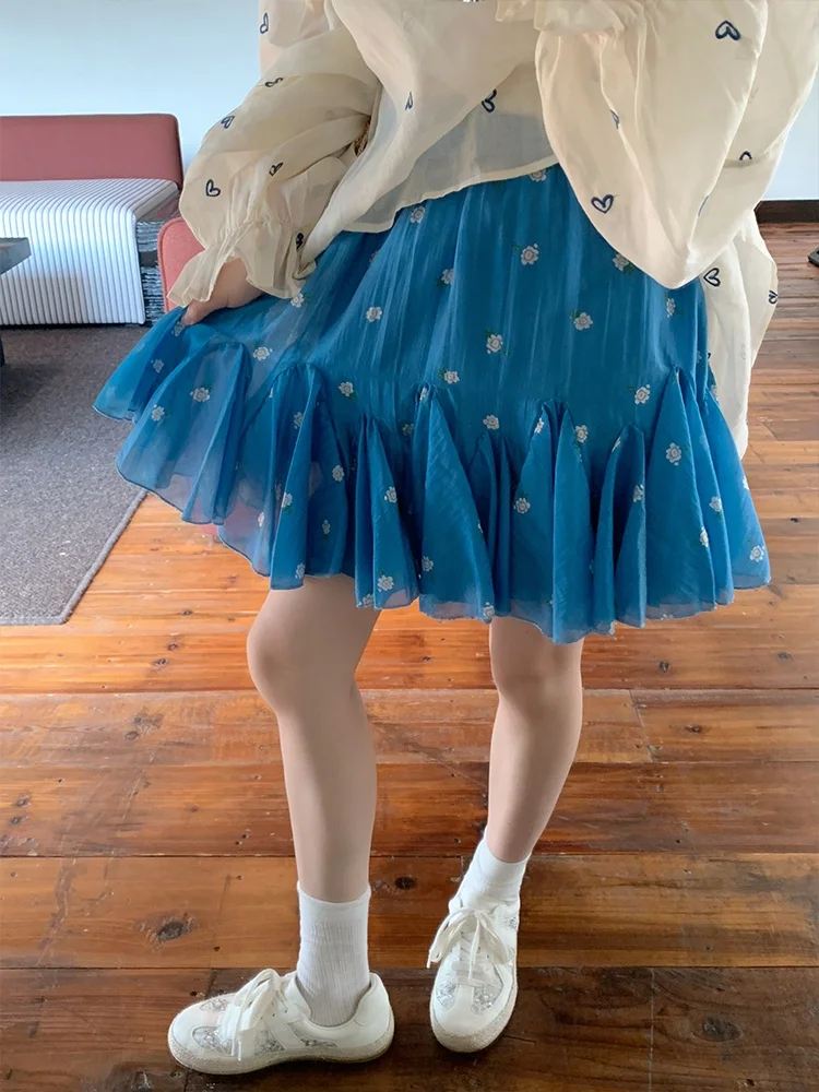 High Waist Floral Print Linen A-Line Skirt Women's Summer Slim Fit Wide Leg Short Skirt Elastic Waist Korean Style
High Waist Floral Print Linen A-Line Skirt Women's Summer Slim Fit Wide Leg Short Skirt Elastic Waist Korean Style