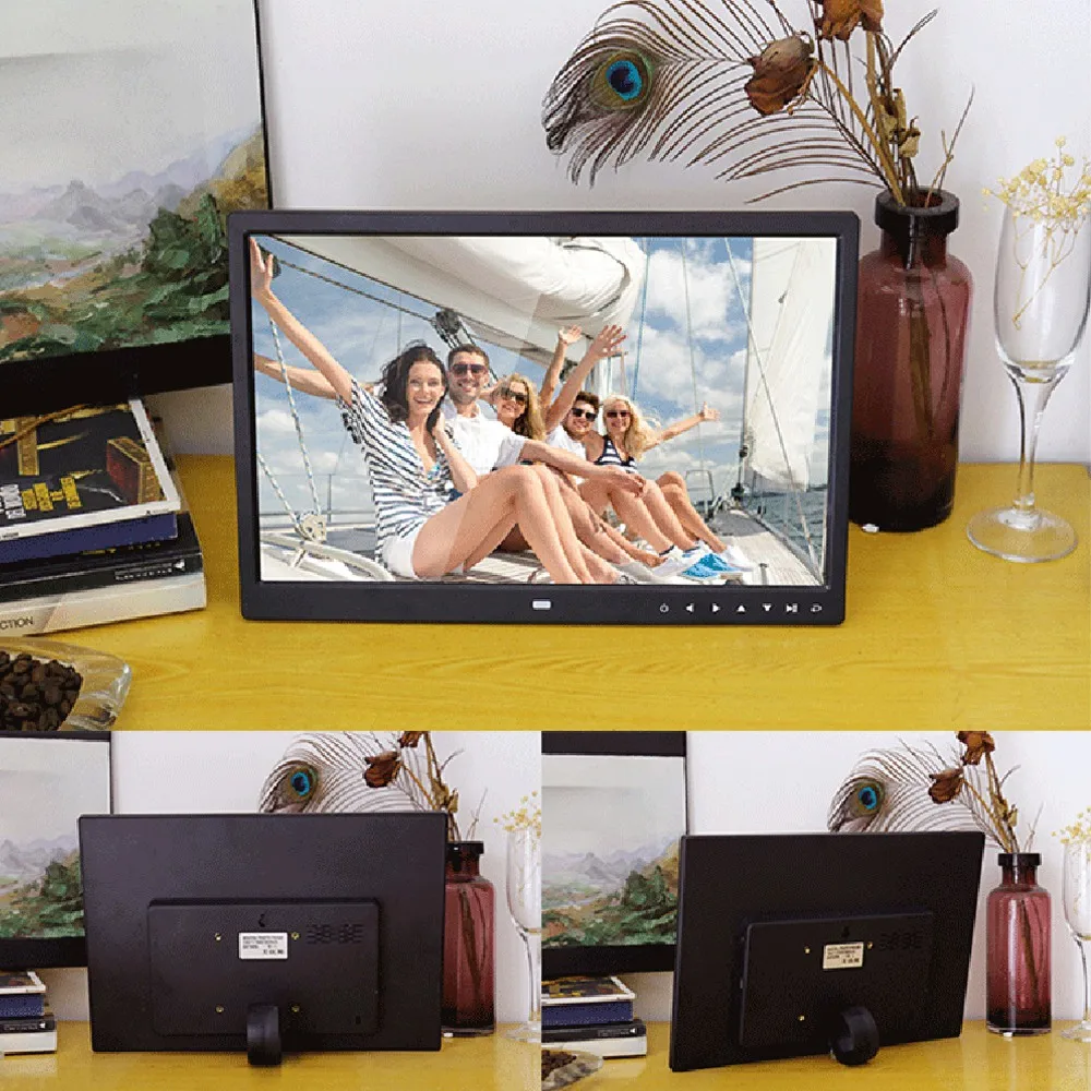 ABKN-17 Inch TFT-LCD HD Digital Photo Frame Resolution 1440X900 250Cdm2 Slideshow Clock Remote Desktop Movie Player