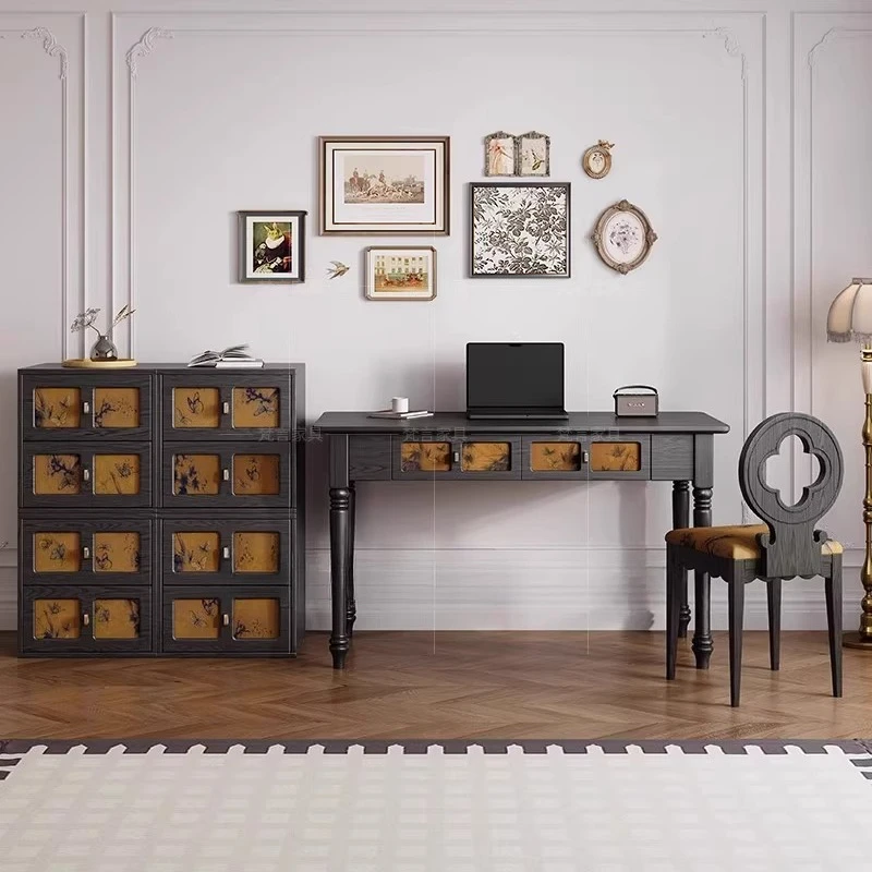 Black fragrant cloud yarn table ash wood writing table light luxury computer desk
Black fragrant cloud yarn table ash wood writing table light luxury computer desk