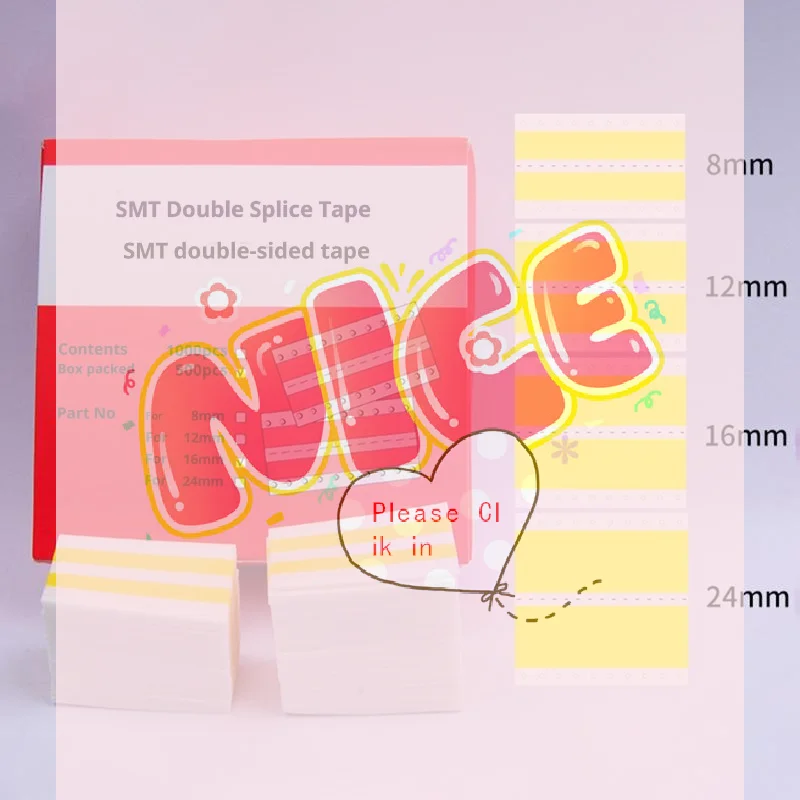 8mm 12mm 16mm 24mm SMT Double Splice Tape Double Face Rectangular Splice Tape Film Joining Splicing Tape Using Rest Components
8mm 12mm 16mm 24mm SMT Double Splice Tape Double Face Rectangular Splice Tape Film Joining Splicing Tape Using Rest Components