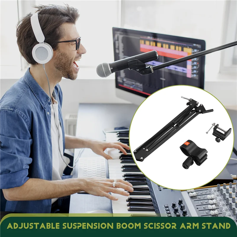 Hot-Adjustable Microphone Suspension Boom Scissor Arm Stand For Voice Recording,Mic Stand For Broadcasting
Hot-Adjustable Microphone Suspension Boom Scissor Arm Stand For Voice Recording,Mic Stand For Broadcasting