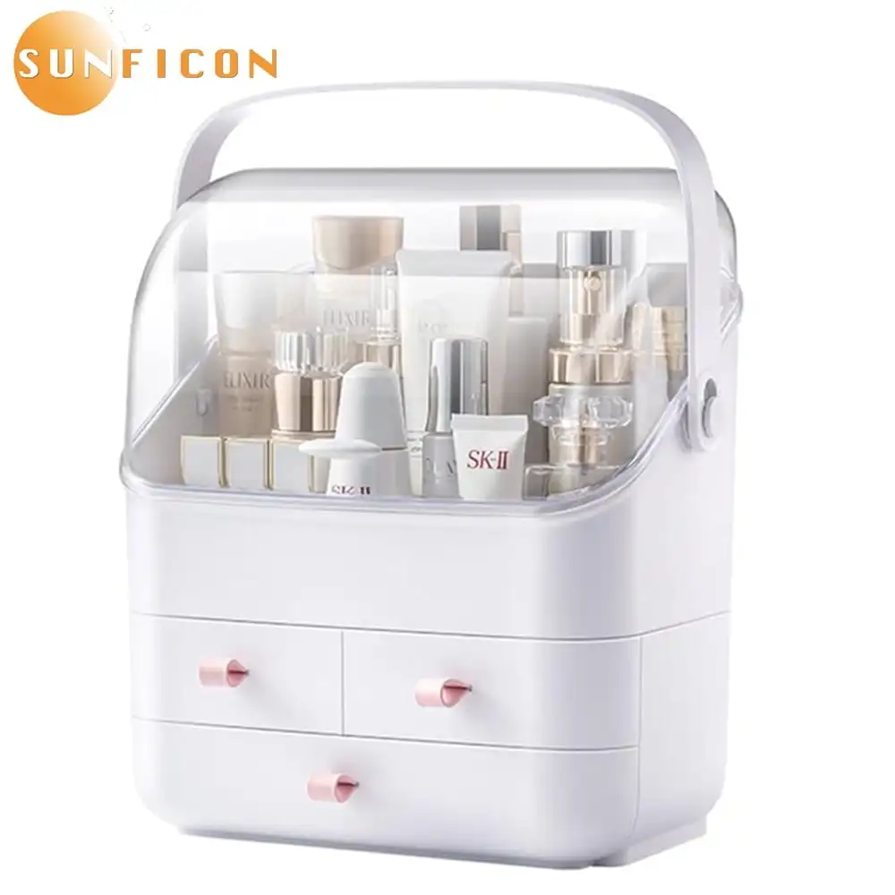 Makeup Organizer, Waterproof&Dustproof Cosmetic Organizer Box with Lid Fully Open Makeup Display Boxes, Great for Bathroom
Makeup Organizer, Waterproof&Dustproof Cosmetic Organizer Box with Lid Fully Open Makeup Display Boxes, Great for Bathroom