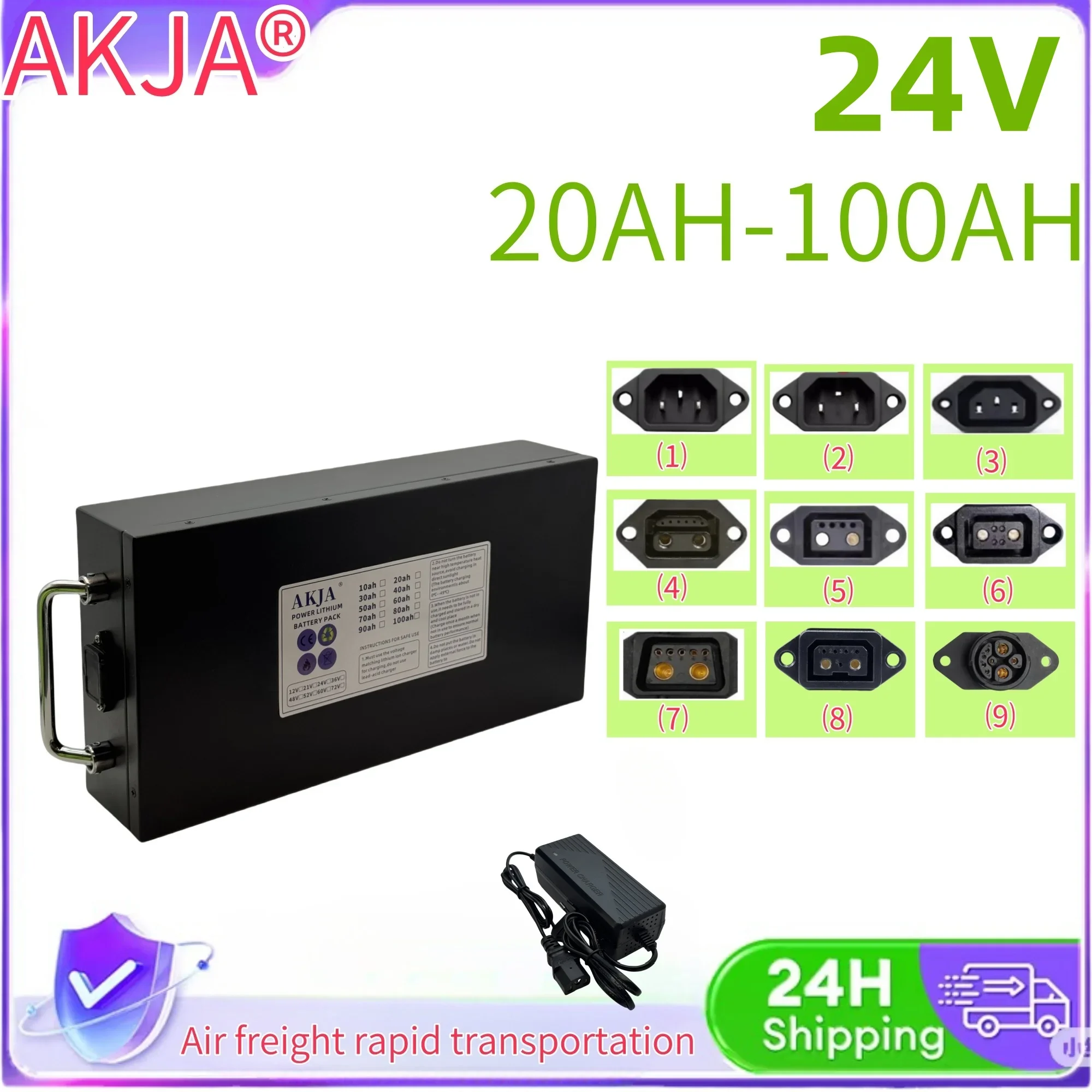 Air fast transportation,Send within 24 hours,24V100AH,18650 lithium battery,Lithium battery pack,Suitable for motors below 3000W
Air fast transportation,Send within 24 hours,24V100AH,18650 lithium battery,Lithium battery pack,Suitable for motors below 3000W