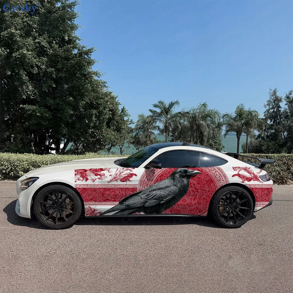 2pcs Crimson Totem Raven Car Side Wraps, Self-Adhesive PVC Waterproof & Scratch-Resistant Stickers, Car Accessory Gift
2pcs Crimson Totem Raven Car Side Wraps, Self-Adhesive PVC Waterproof & Scratch-Resistant Stickers, Car Accessory Gift