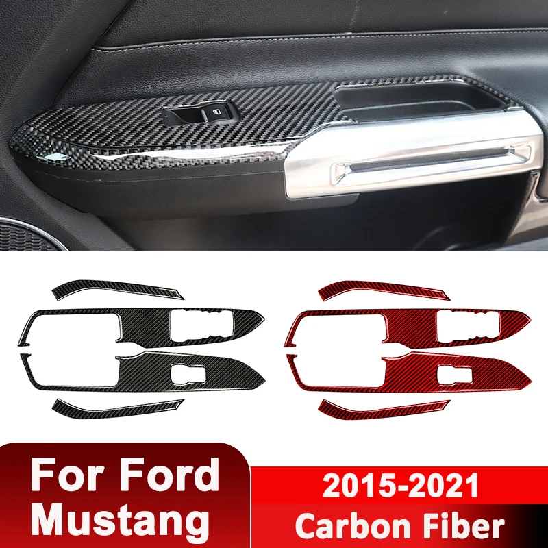 For Ford Mustang 2015-2021 Carbon Fiber Car Window Lifter Panel Trim Cover Decorative Sticker Auto Interior Accessories
For Ford Mustang 2015-2021 Carbon Fiber Car Window Lifter Panel Trim Cover Decorative Sticker Auto Interior Accessories