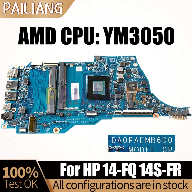 DA0PAEMB6D0 For HP 14-FQ 14S-FR Notebook Mainboard YM3050 M03771-601 Laptop Motherboard Full Tested
DA0PAEMB6D0 For HP 14-FQ 14S-FR Notebook Mainboard YM3050 M03771-601 Laptop Motherboard Full Tested