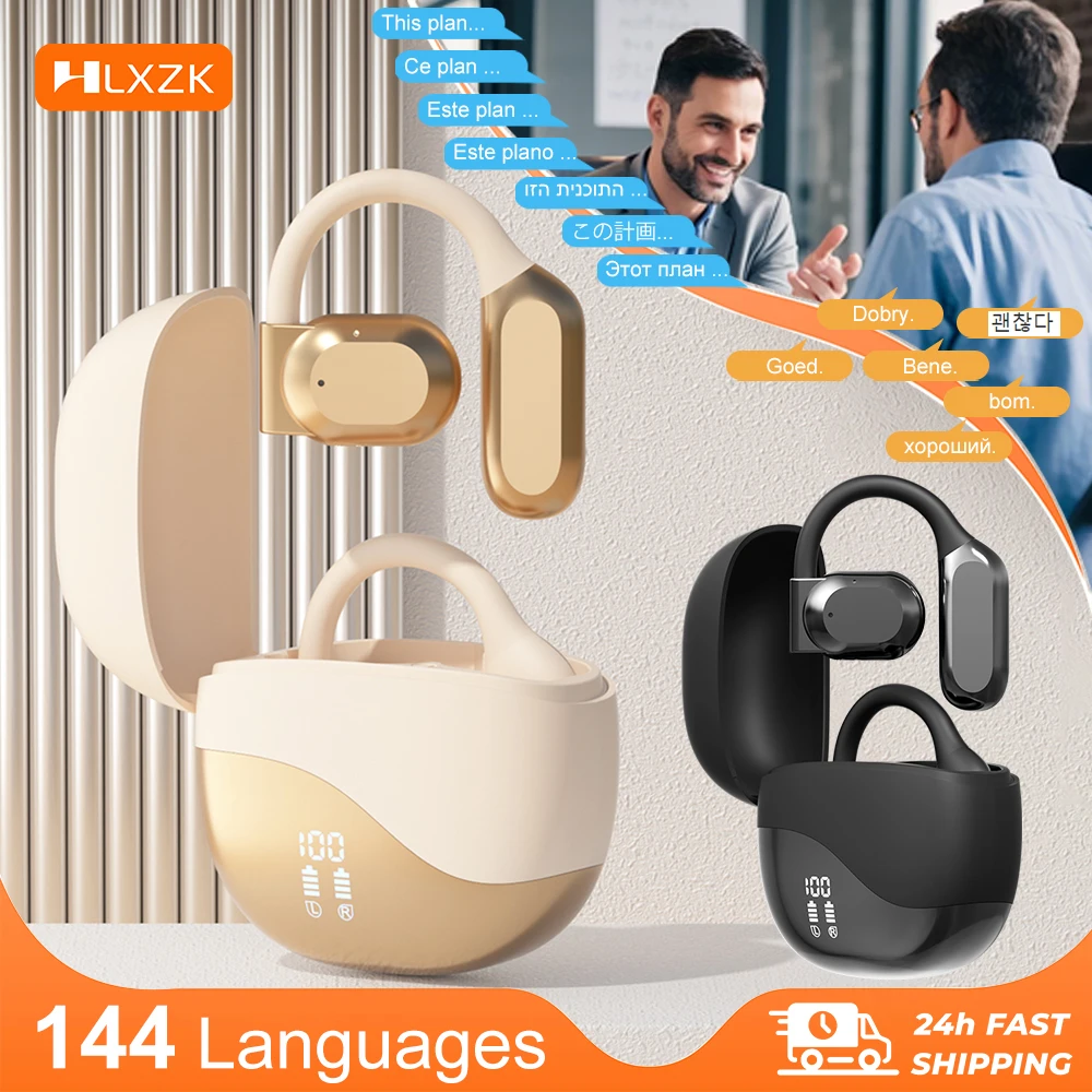 AI Wireless Bluetooth Translator Headphones Two-Way Real-Time Voice Translation 144 Languages Global Travelers Business Headsets
AI Wireless Bluetooth Translator Headphones Two-Way Real-Time Voice Translation 144 Languages Global Travelers Business Headsets
