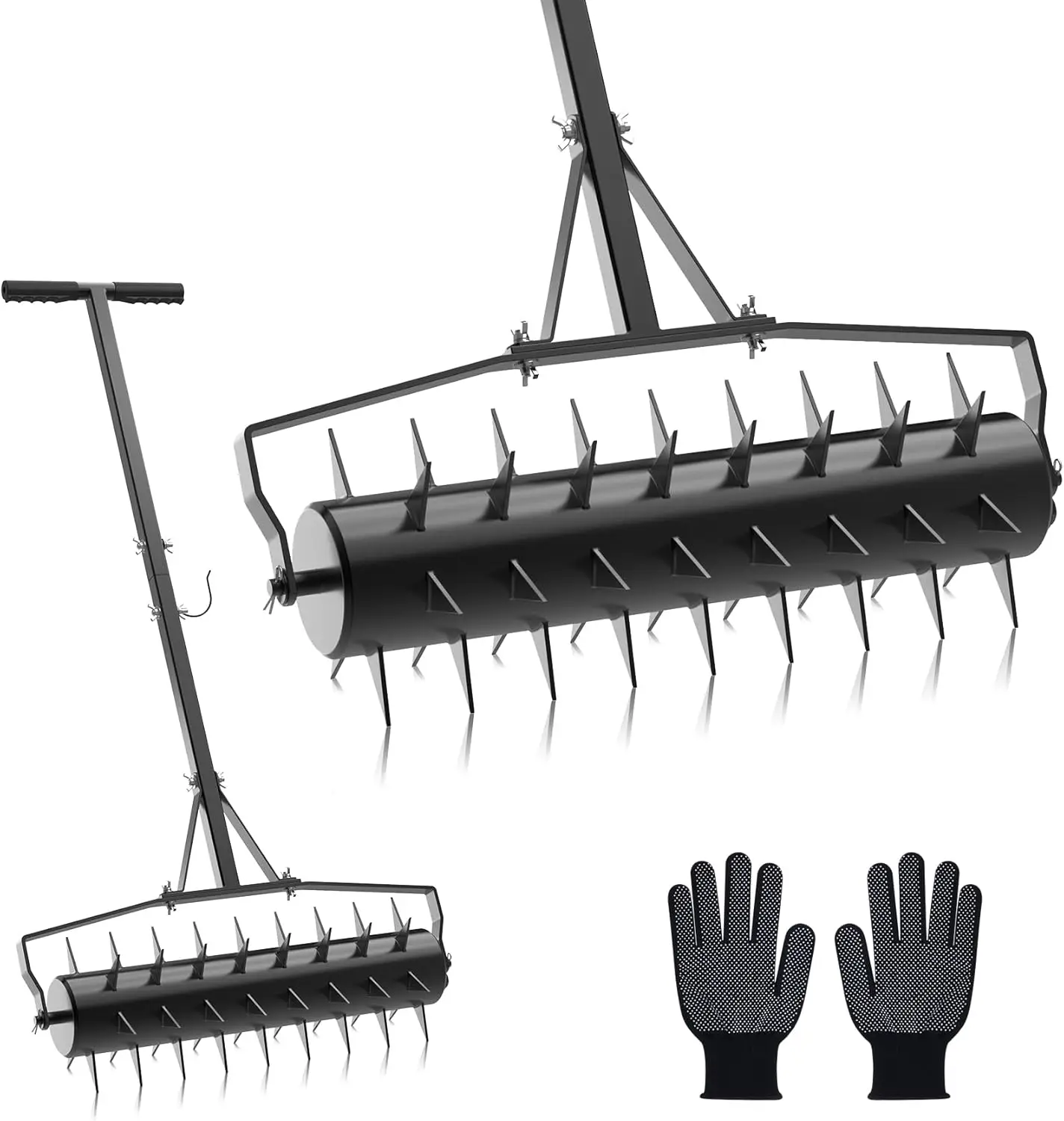 18 Inch Rolling Lawn Aerator, Heavy Duty Soil Penetrator Spikes with 3 Adjustable Height Handles for Garden Yard
18 Inch Rolling Lawn Aerator, Heavy Duty Soil Penetrator Spikes with 3 Adjustable Height Handles for Garden Yard