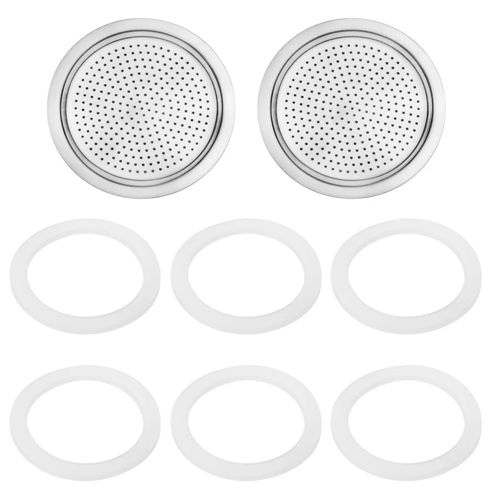 Espresso Maker Moka Pot Replacement With 2 Filters And 6 Silicone Gasket Seals Kitchen Appliance Coffee Maker Parts
Espresso Maker Moka Pot Replacement With 2 Filters And 6 Silicone Gasket Seals Kitchen Appliance Coffee Maker Parts