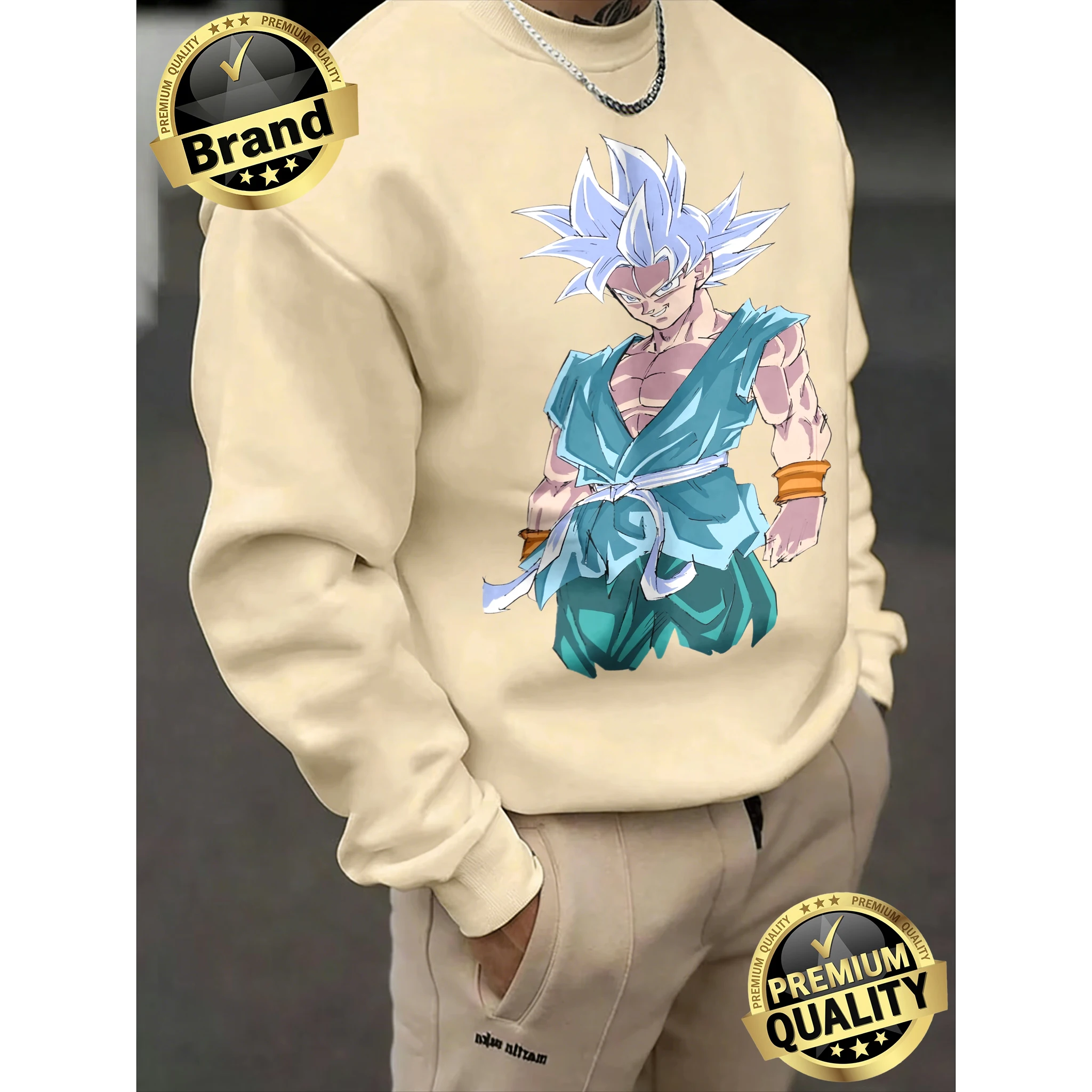 Мужской свитшот унисекс с длинным рукавом и принтом Dragon Ball Super Goku Ultra Instinct, 100% хлопок, круглый вырез горловины, коллекция Весна-Осень 2026
Мужской свитшот унисекс с длинным рукавом и принтом Dragon Ball Super Goku Ultra Instinct, 100% хлопок, круглый вырез горловины, коллекция Весна-Осень 2026