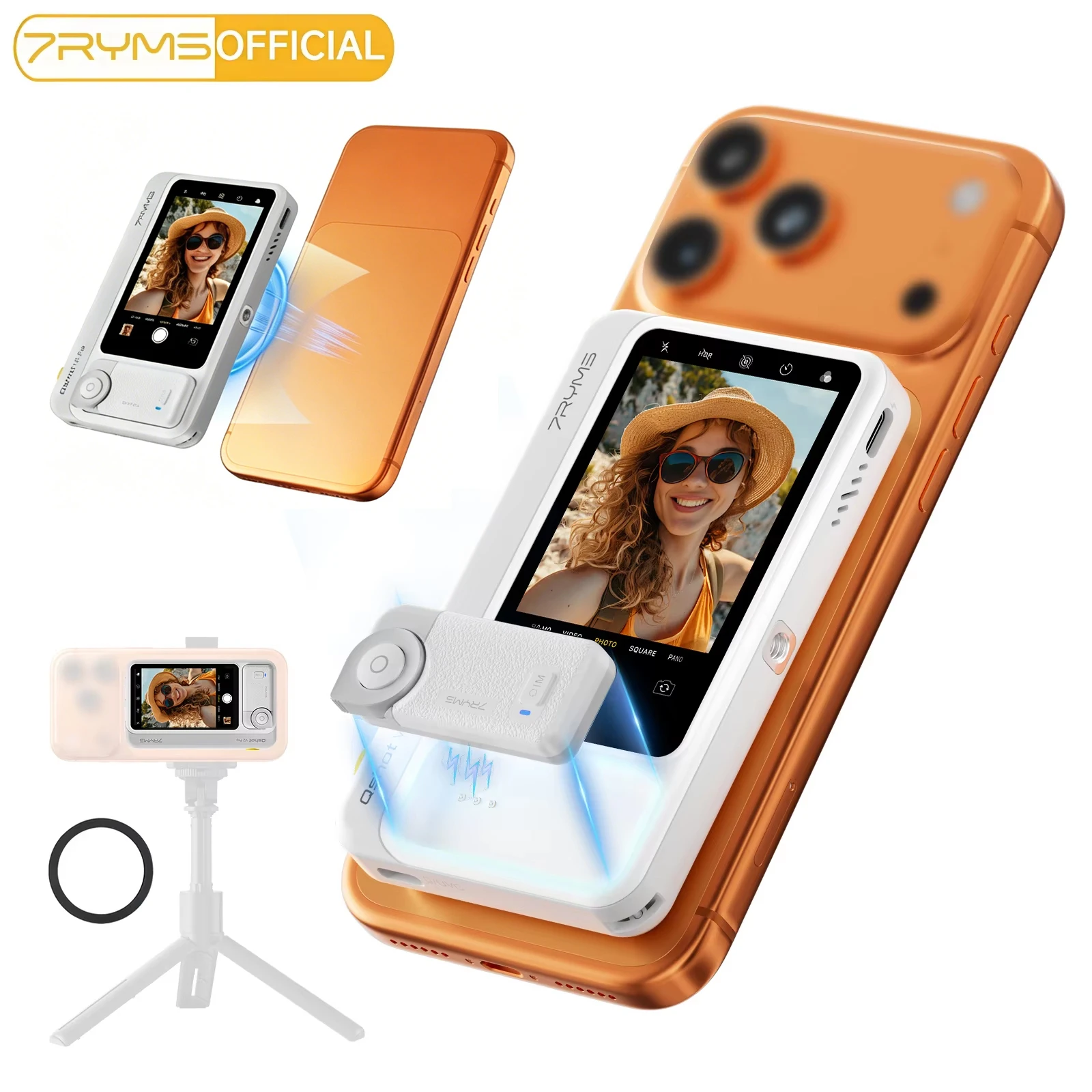 7RYMS Qshot V2 Pro Wireless Video Magnetic Selfie Monitor Screen for Vlog Streaming, Magnetic Phone Vlog Kit Rear Camera Selfie
7RYMS Qshot V2 Pro Wireless Video Magnetic Selfie Monitor Screen for Vlog Streaming, Magnetic Phone Vlog Kit Rear Camera Selfie