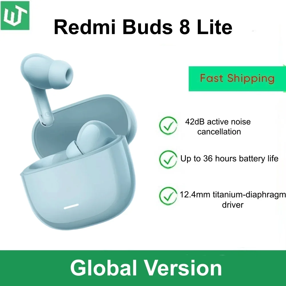 Глобальная версия Redmi Buds 8 Lite TWS: наушники с активным шумоподавлением 42 дБ, Bluetooth 5.4, 36 часов автономной работы, 12.4-мм басовый драйвер
Глобальная версия Redmi Buds 8 Lite TWS: наушники с активным шумоподавлением 42 дБ, Bluetooth 5.4, 36 часов автономной работы, 12.4-мм басовый драйвер