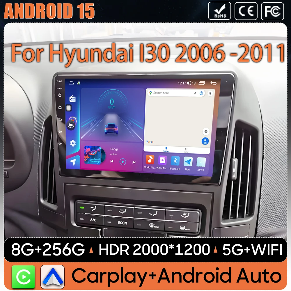 Car Radio Android 15 For Hyundai I30 2006 2007 2008 2009 2010 2011 Carplay Video GPS Navigation Multimedia Player DVD 2k No 2din
Car Radio Android 15 For Hyundai I30 2006 2007 2008 2009 2010 2011 Carplay Video GPS Navigation Multimedia Player DVD 2k No 2din