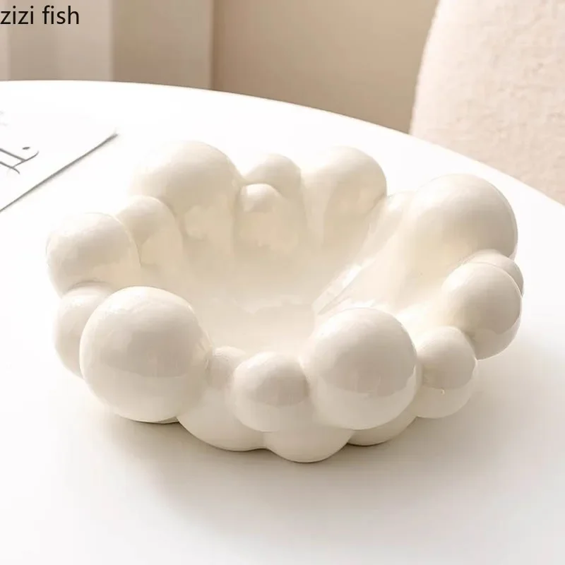 Solid Color Creative Ceramic Fruit Plate Living Room Tea Table Snack Plate Dried Fruit Plate Candy Plates Household Tableware
Solid Color Creative Ceramic Fruit Plate Living Room Tea Table Snack Plate Dried Fruit Plate Candy Plates Household Tableware