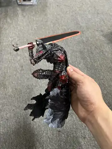 25cm High-Quality Berserk Guts High Quality Anime Figure Guts Berserker Armor Action Figure Black Swordsman Figurine Model Toy
